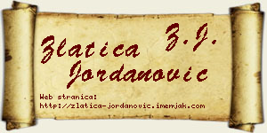 Zlatica Jordanović vizit kartica
